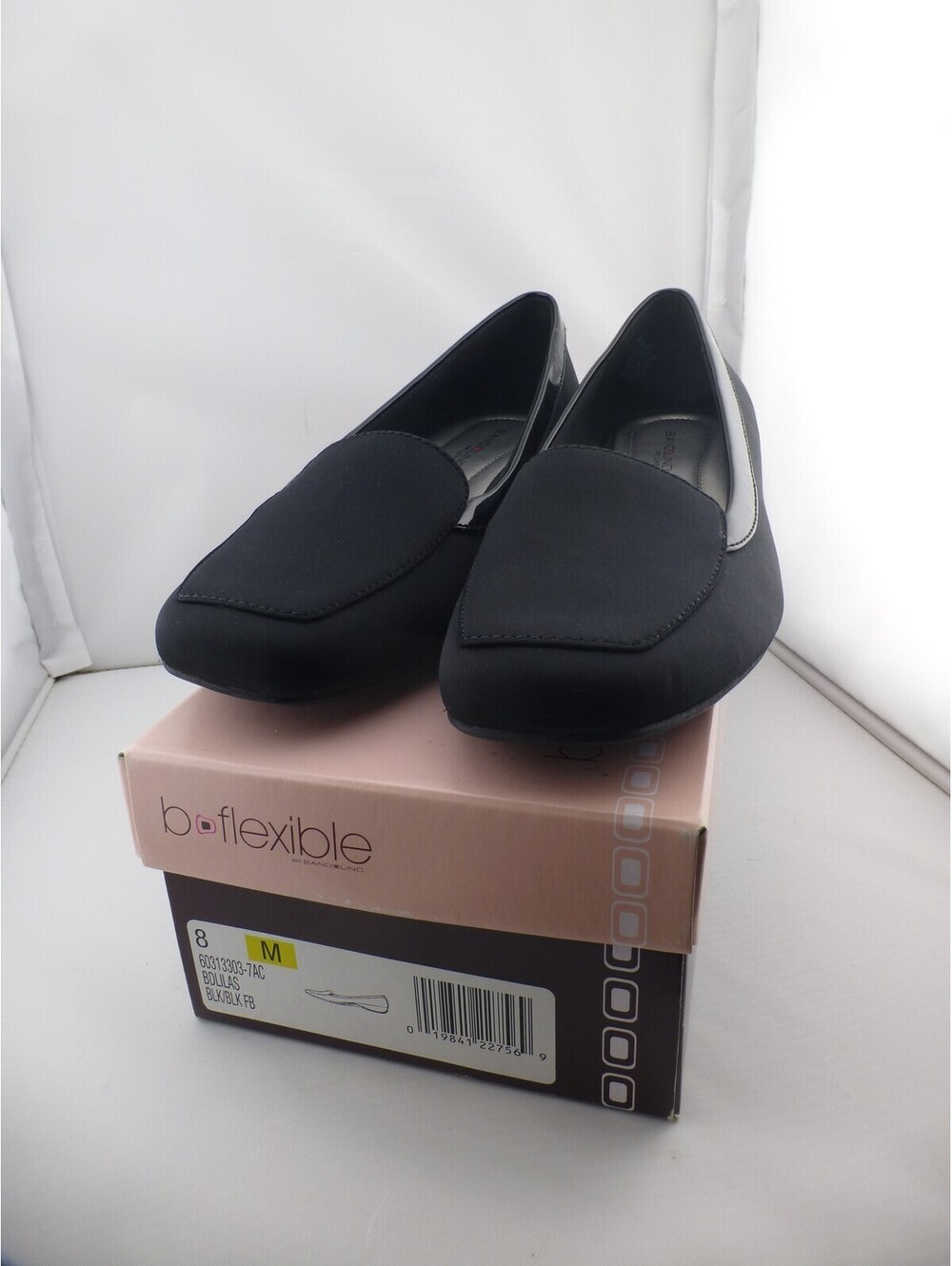 Bandolino B Flexible Women's BDULILAS Black Textile Patent Slip On Loafer A11